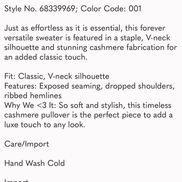 FREE PEOPLE STELLAR PULLOVER CASHMERE V NECK SWEATER NEW SP - Picture 6 of 6